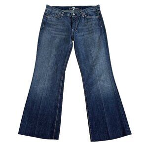7 For All Mankind Dojo Original Trouser Flare Jean Blue Size 31x29